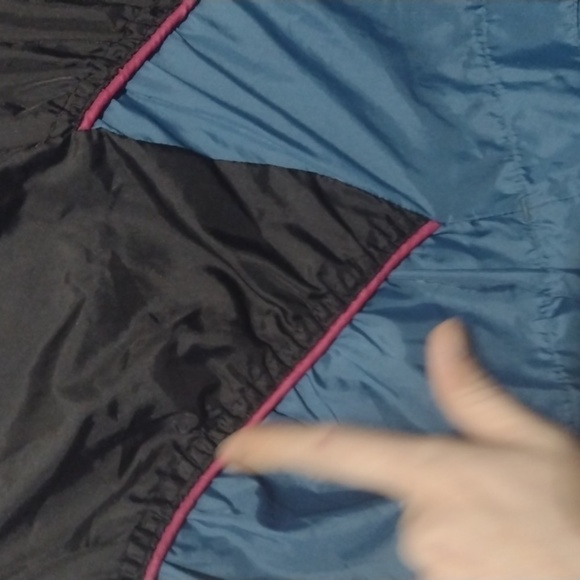 Vintage Reebok Windbreaker Jacket size small Blue Black Retro 80s 90s Athletic - Picture 6 of 12